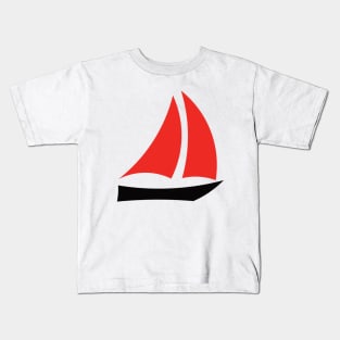 Minimal Boat Design Kids T-Shirt